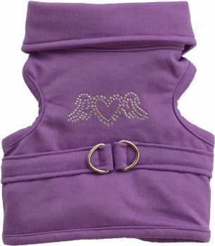 DoggyDolly DCL050 Softgeschirr für Hunde - Glitzershirt lila - S