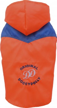 DoggyDolly DR046 Regenjacke für Hunde orange-blau - S