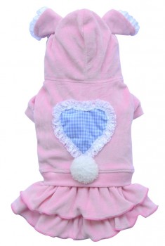 DoggyDolly DRF005 Joggingkleid für Hunde Bunny rosa