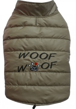 DoggyDolly MOPS&CO FP-W379 Wintermantel WOOFWOOF für kräftige Hunderassen cappuccino FP-XL