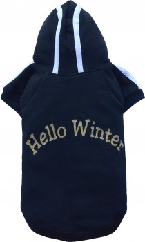 DoggyDolly T231 Kapuzen Pullover für Hunde HELLO WINTER schwarz - XL