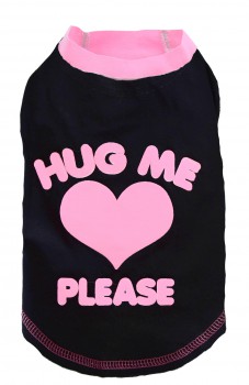 DoggyDolly T235 Hundeshirt "HUG ME" schwarz-pink - M