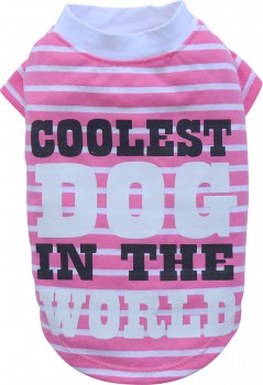 DoggyDolly T281 Hundeshirt gestreift rosa - L