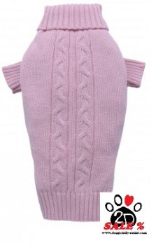 DoggyDolly W098 Strickpullover für Hunde rosa - M