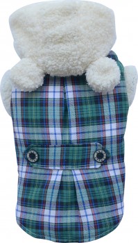 DoggyDolly W153 Teddymantel für Hunde grün -XXL- Brust 56-58 cm Rücken 36-38 cm