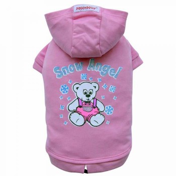 DoggyDolly W225 Kapuzen Pullover für Hunde SNOW ANGEL rosa - XL