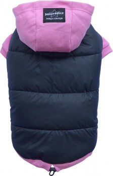 DoggyDolly W262 Parkapullover für Hunde schwarz-pink - XXL