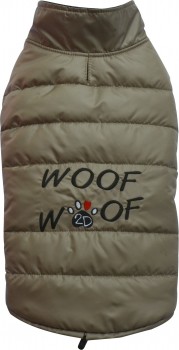 DoggyDolly W379 Hundemantel WOOFWOOF cappuccino - S