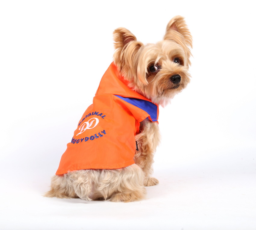 DoggyDolly DR046 Regenjacke für Hunde orangeblau MDR046M