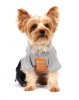 DoggyDolly C129 Hundekombi Jeans & T-Shirt orange gestreift - L