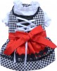 DoggyDolly DL001 Dirndl für Hunde schwarz-weiß - S