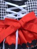 DoggyDolly DL001 Dirndl für Hunde schwarz-weiß - XL