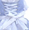 DoggyDolly DL004 Dirndl für Hunde blau-weiß