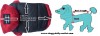 DoggyDolly MOPS&CO FP-W110 Parkapullover für kräftige Hunderassen schwarz-rot FP-S