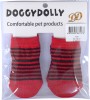 DoggyDolly SO003 Hundesocken rot-schwarz