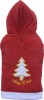 DoggyDolly ST003 Hundepullover Weihnachten Fleece rot-weiß