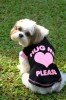 DoggyDolly T235 Hundeshirt "HUG ME" schwarz-pink - XXS