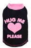 DoggyDolly T235 Hundeshirt "HUG ME" schwarz-pink - XXS