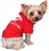 DoggyDolly W031 Kapuzen Pullover für Hunde rot