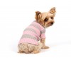 DoggyDolly W051 Strickpullover für Hunde rosa-grau - L