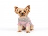 DoggyDolly W051 Strickpullover für Hunde rosa-grau - L