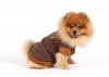 DoggyDolly W057 Fleecejacke für Hunde braun -XS- Brust 31-33 cm Rücken 18-20 cm