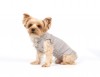 DoggyDolly W073 Strickpullover für Hunde grau -L- Brust 46-48 cm Rücken 31-33 cm