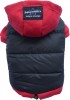 DoggyDolly W110 Parkapullover für Hunde schwarz-rot - XS