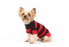 DoggyDolly W274 Strickpullover für Hunde schwarz-rot -XL- Brust 51-53 cm Rücken 33-35 cm