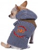 DoggyDolly W313 Jeansmantel für Hunde gestreift