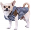 DoggyDolly W313 Jeansmantel für Hunde gestreift