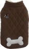 Doggydolly W349 Fleecemantel für Hunde braun -M- Brust 41-43 cm Rücken 28-30 cm