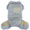 DoggyDolly MOPS&CO FP-DRF027 Jogginganzug für Hunde VIP grau