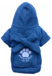 DoggyDolly DRF019 Bademantel für Hunde blau - XS