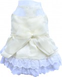 DoggyDolly F025 Brautkleid für Hunde creme - L