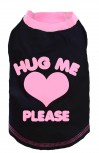 DoggyDolly T235 Hundeshirt "HUG ME" schwarz-pink - XXL